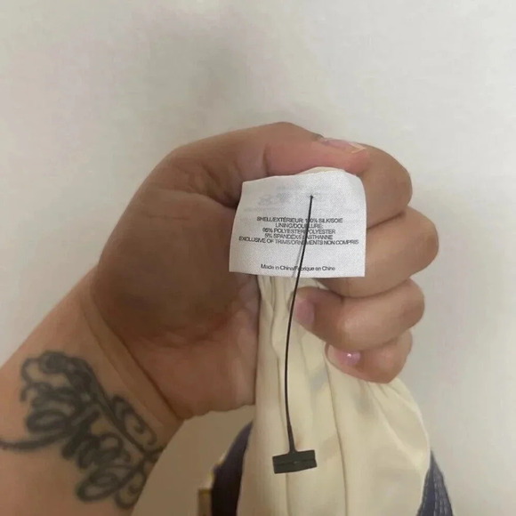 Tory Burch Monogram Wavy Stripe Knee Length Silk Pleated Belted Artsy Skirt Sz 0 - Picture 4 of 12